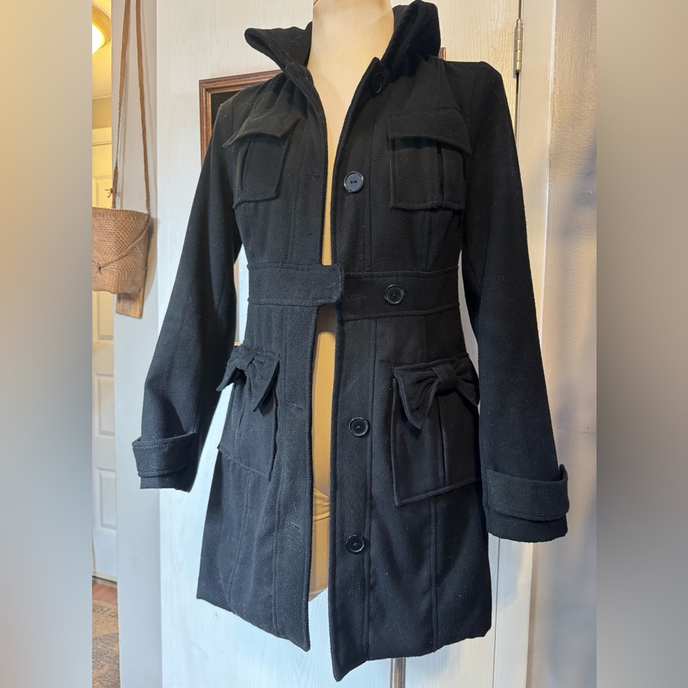 STS Blue, Black Pea Coat